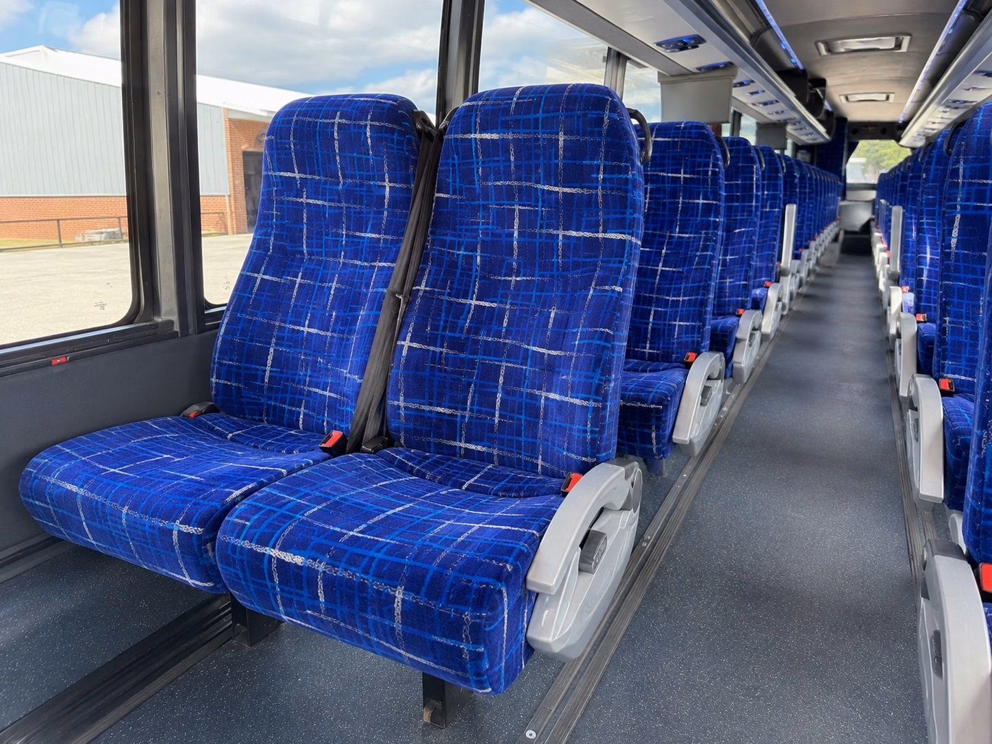56 passenger charter bus inside